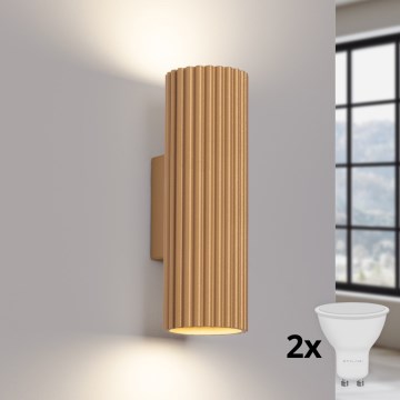 Brilagi - LED Nástěnné svítidlo CRESTO 2xGU10/10W/230V 20 cm zlatá