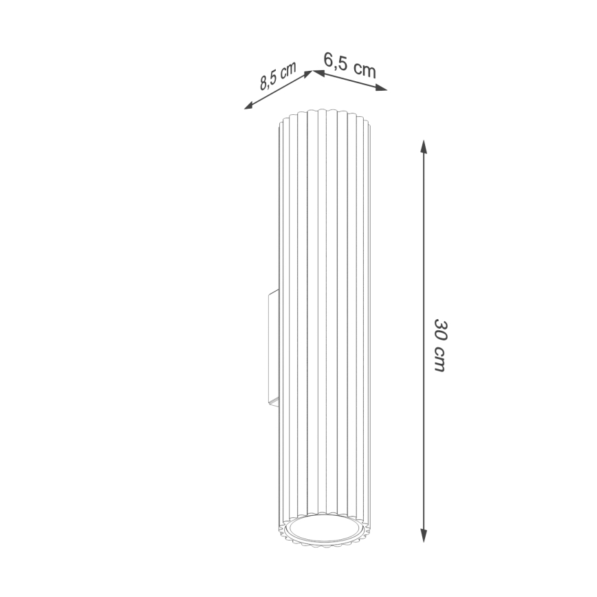 Brilagi - LED Nástěnné svítidlo CRESTO 2xGU10/10W/230V 30 cm červená