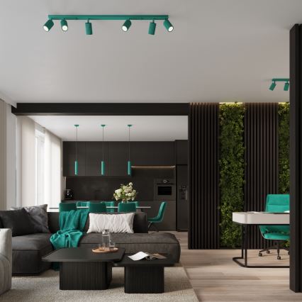 Brilagi - LED Nástěnné svítidlo CRESTO 2xGU10/10W/230V 30 cm tyrkysová