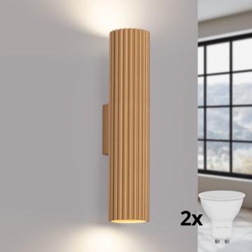 Brilagi - LED Nástěnné svítidlo CRESTO 2xGU10/10W/230V 30 cm zlatá