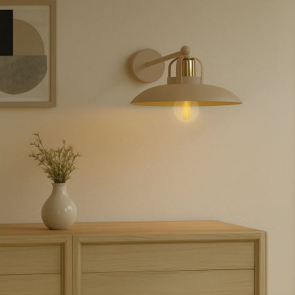 Brilagi - LED Nástěnné svítidlo FLAMENGO 1xE27/60W/230V béžová