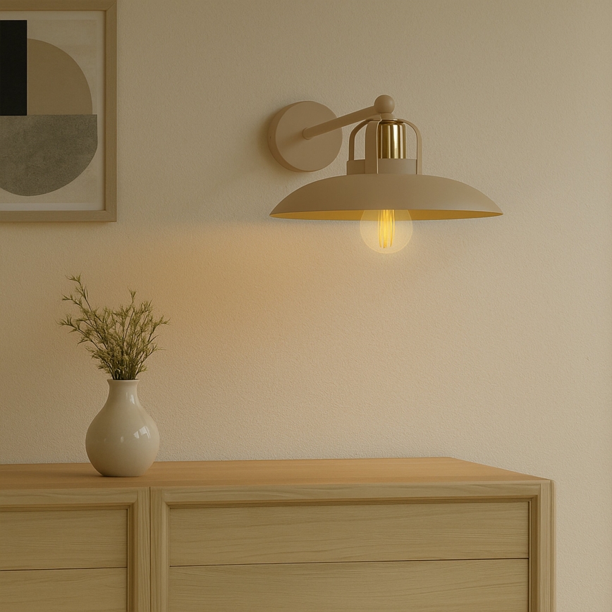 Brilagi - LED Nástěnné svítidlo FLAMENGO 1xE27/60W/230V béžová