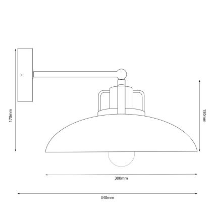 Brilagi - LED Nástěnné svítidlo FLAMENGO 1xE27/60W/230V bílá