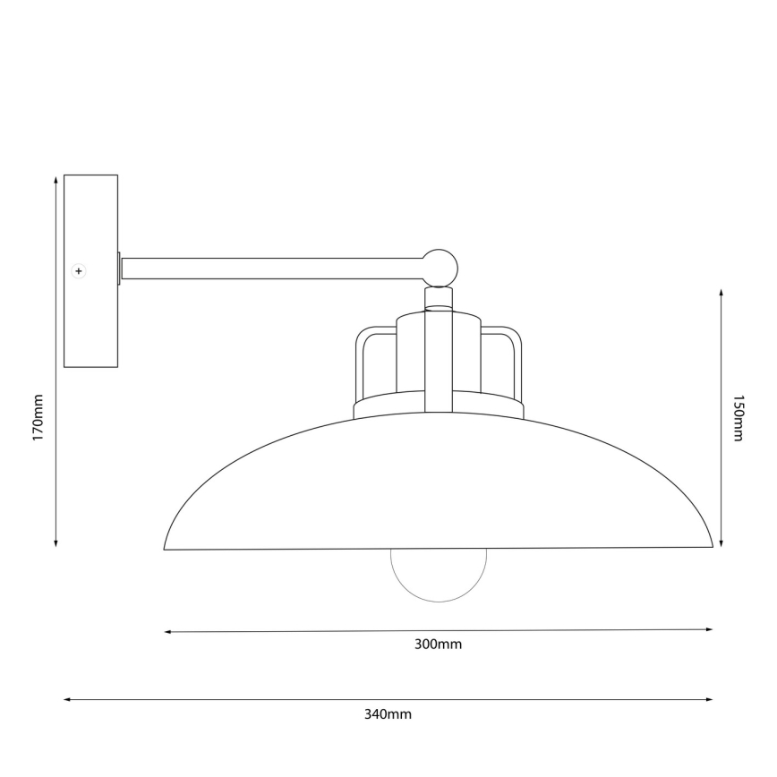 Brilagi - LED Nástěnné svítidlo FLAMENGO 1xE27/60W/230V bílá