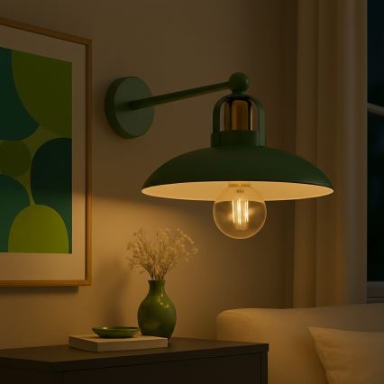 Brilagi - LED Nástěnné svítidlo FLAMENGO 1xE27/60W/230V zelená