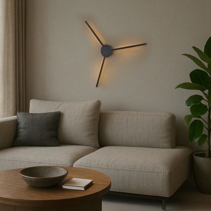 Brilagi - LED Nástěnné svítidlo LUGO TRE LED/14W/230V černá