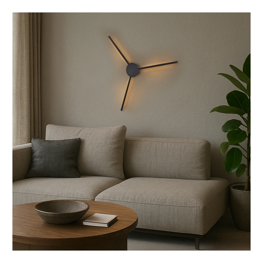 Brilagi - LED Nástěnné svítidlo LUGO TRE LED/14W/230V černá