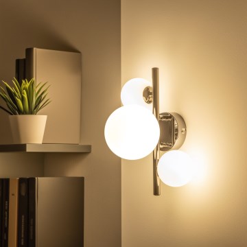 Brilagi - LED Nástěnné svítidlo MILLA 3xG9/3W/230V černý chrom/bílá