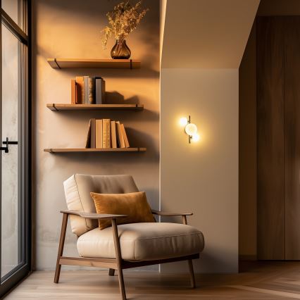 Brilagi - LED Nástěnné svítidlo MILLA 3xG9/3W/230V černý chrom/bílá