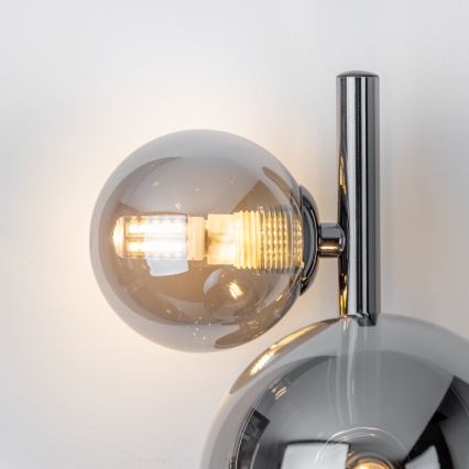 Brilagi - LED Nástěnné svítidlo MILLA 3xG9/3W/230V černý chrom/kouřová