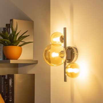 Brilagi - LED Nástěnné svítidlo MILLA 3xG9/3W/230V černý chrom/zlatá