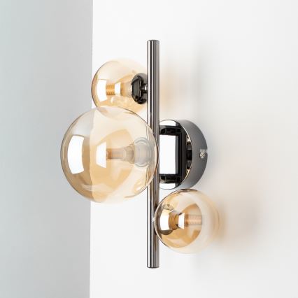 Brilagi - LED Nástěnné svítidlo MILLA 3xG9/3W/230V černý chrom/zlatá