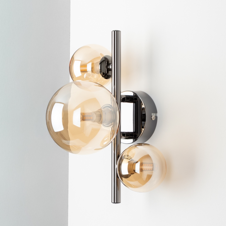 Brilagi - LED Nástěnné svítidlo MILLA 3xG9/3W/230V černý chrom/zlatá