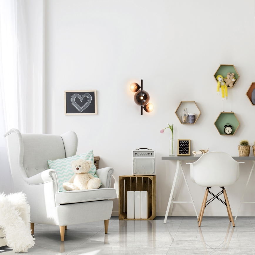Brilagi - LED Nástěnné svítidlo MILLA 3xG9/3W/230V hnědá/kouřová hnědá