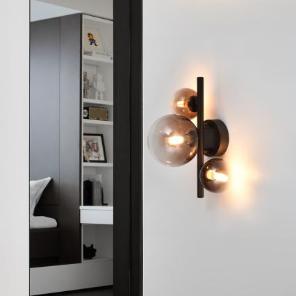 Brilagi - LED Nástěnné svítidlo MILLA 3xG9/3W/230V hnědá/kouřová hnědá
