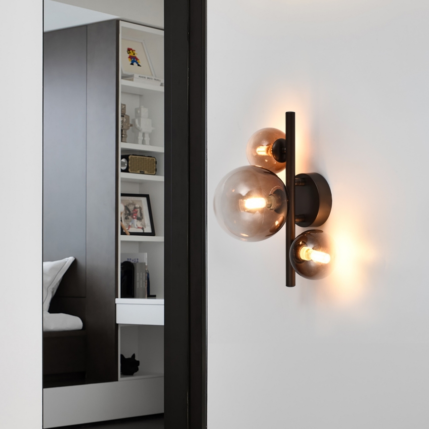 Brilagi - LED Nástěnné svítidlo MILLA 3xG9/3W/230V hnědá/kouřová hnědá