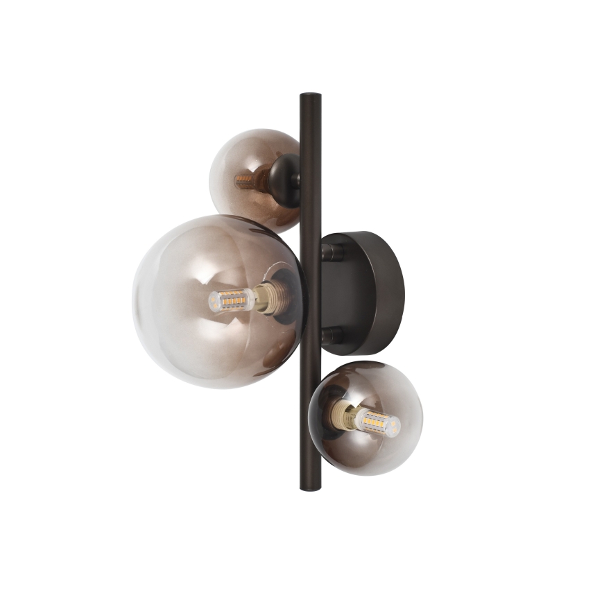 Brilagi - LED Nástěnné svítidlo MILLA 3xG9/3W/230V hnědá/kouřová hnědá