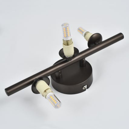 Brilagi - LED Nástěnné svítidlo MILLA 3xG9/3W/230V hnědá/kouřová hnědá