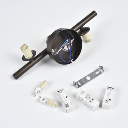Brilagi - LED Nástěnné svítidlo MILLA 3xG9/3W/230V hnědá/kouřová hnědá