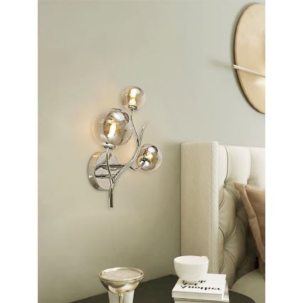 Brilagi - LED Nástěnné svítidlo MISTEL 3xG9/3W/230V lesklý chrom/kouřová