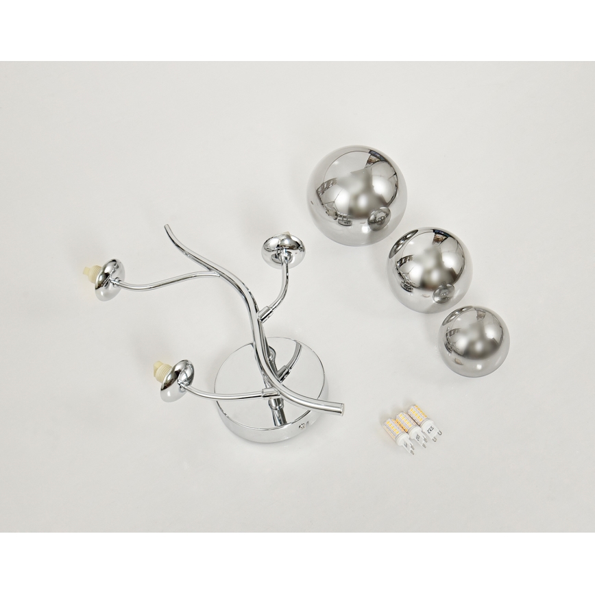 Brilagi - LED Nástěnné svítidlo MISTEL 3xG9/3W/230V lesklý chrom/kouřová