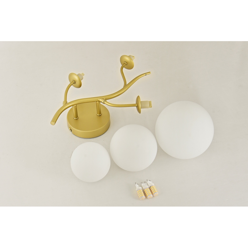 Brilagi - LED Nástěnné svítidlo MISTEL 3xG9/3W/230V zlatá/bílá