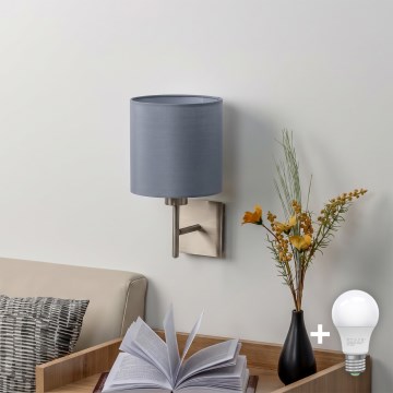 BRILAGI - LED Nástěnné svítidlo NUBILA 1xE27/60W/230V matný chrom/světle šedá