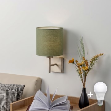 BRILAGI - LED Nástěnné svítidlo NUBILA 1xE27/60W/230V matný chrom/zelená