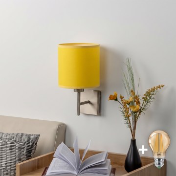BRILAGI - LED Nástěnné svítidlo NUBILA 1xE27/60W/230V matný chrom/žlutá