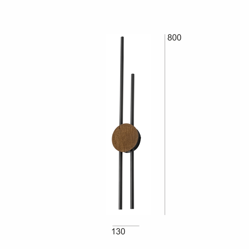 Brilagi - LED Nástěnné svítidlo WOODY COLLINE LED/15W/230V 80 cm dub ořech