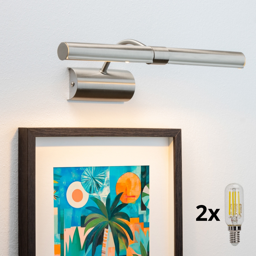 Brilagi - LED Obrazové svítidlo DANAE 2xE14/4W/230V 3000K matný chrom