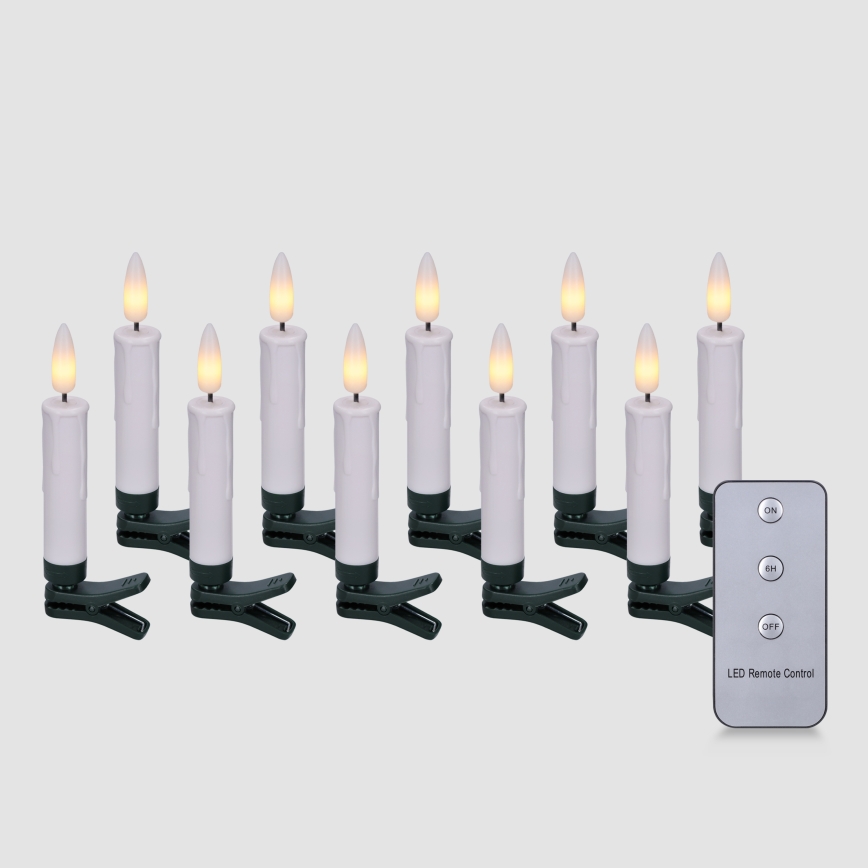 BRILAGI - LED Osvětlení na vánoční stromek 10xLED/10xAAA bílá + dálkové ovládání