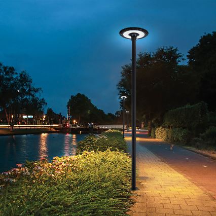 Brilagi - LED Pouliční lampa se sloupem 4 m URBANSPARK LED/120W/230V černá IP65