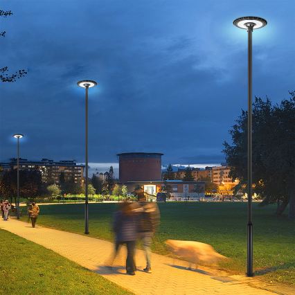 Brilagi - LED Pouliční lampa se sloupem 5 m URBANSPARK LED/120W/230V černá IP65