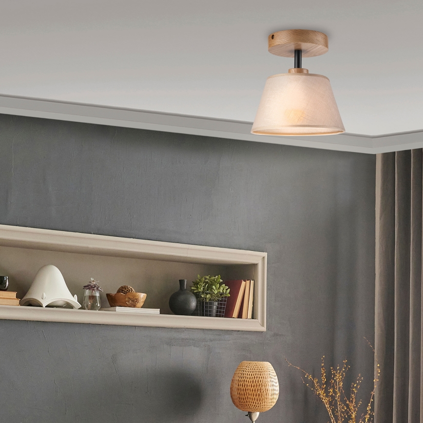 Brilagi - LED  Přisazený lustr ANTHONY 1xE14/60W/230V dub/béžová