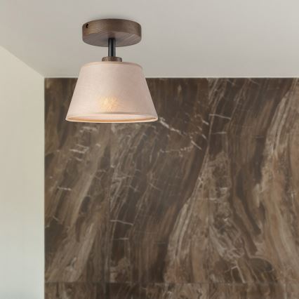Brilagi - LED  Přisazený lustr ANTHONY 1xE14/60W/230V dub ořech/béžová