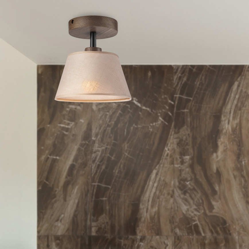 Brilagi - LED  Přisazený lustr ANTHONY 1xE14/60W/230V dub ořech/béžová