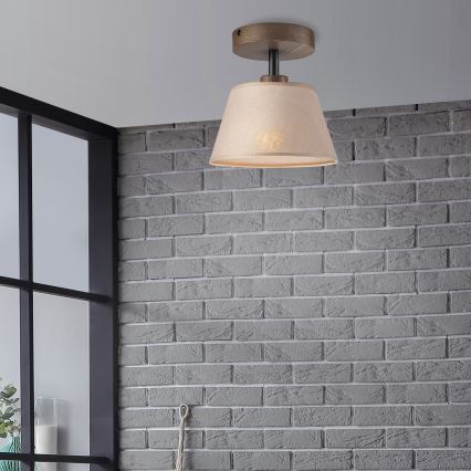Brilagi - LED  Přisazený lustr ANTHONY 1xE14/60W/230V dub ořech/béžová