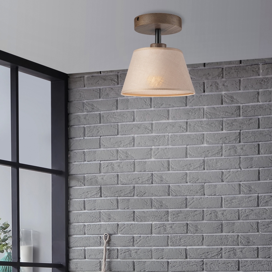 Brilagi - LED  Přisazený lustr ANTHONY 1xE14/60W/230V dub ořech/béžová