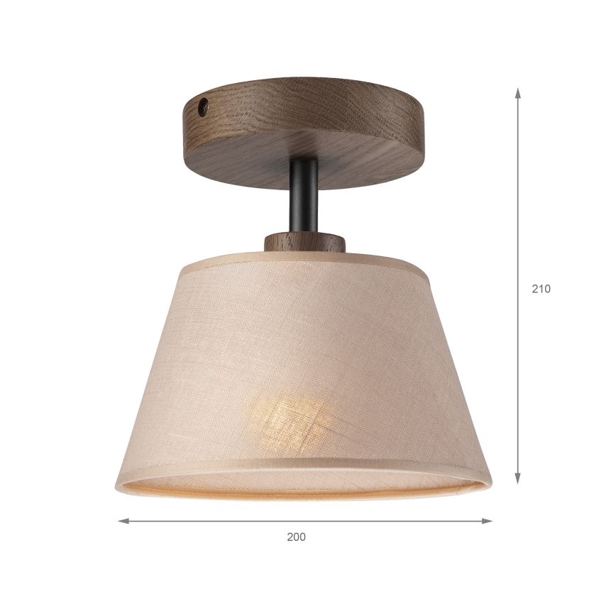 Brilagi - LED  Přisazený lustr ANTHONY 1xE14/60W/230V dub ořech/béžová