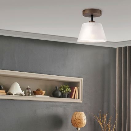 Brilagi - LED  Přisazený lustr ANTHONY 1xE14/60W/230V dub ořech/bílá