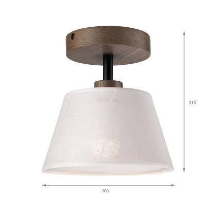 Brilagi - LED  Přisazený lustr ANTHONY 1xE14/60W/230V dub ořech/bílá