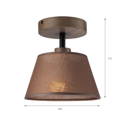 Brilagi - LED  Přisazený lustr ANTHONY 1xE14/60W/230V dub ořech/hnědá