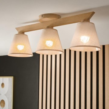 Brilagi - LED  Přisazený lustr ANTHONY 3xE14/40W/230V dub/béžová