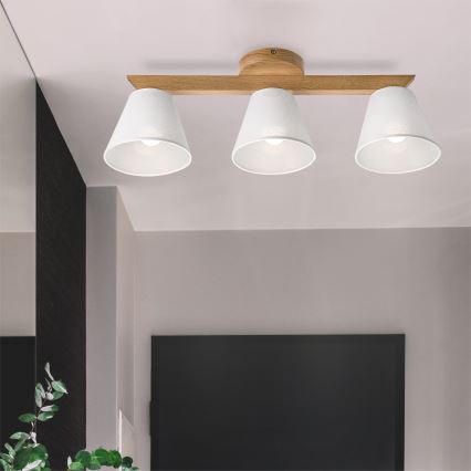 Brilagi - LED  Přisazený lustr ANTHONY 3xE14/40W/230V dub/bílá