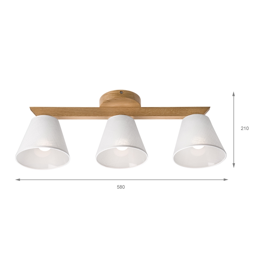 Brilagi - LED  Přisazený lustr ANTHONY 3xE14/40W/230V dub/bílá