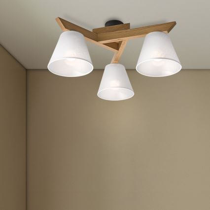 Brilagi - LED  Přisazený lustr ANTHONY 3xE14/40W/230V dub/bílá