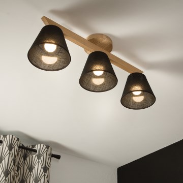 Brilagi - LED  Přisazený lustr ANTHONY 3xE14/40W/230V dub/černá
