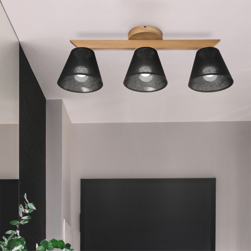 Brilagi - LED  Přisazený lustr ANTHONY 3xE14/40W/230V dub/černá