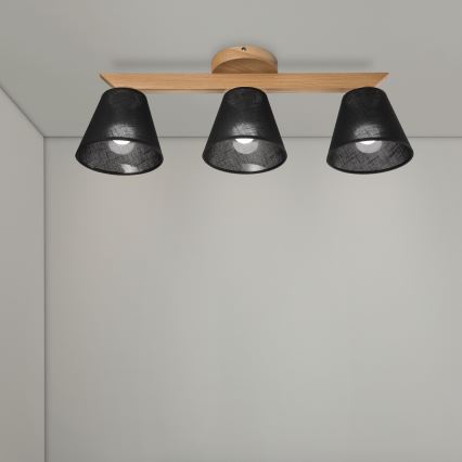 Brilagi - LED  Přisazený lustr ANTHONY 3xE14/40W/230V dub/černá